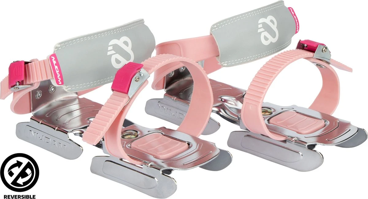 Nijdam Glij-ijzers - Bibbity Bobbity - Verstelbaar - Maat 24 T/m 34 - Roze/Staal 3 Nijdam Glij-ijzers - Bibbity Bobbity - Verstelbaar - Maat 24 T/m 34 - Roze/Staal - Afbeelding 3