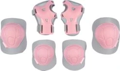 Nijdam Skate Beschermset Kinderen - Concrete Rose - Roze/Grijs - M