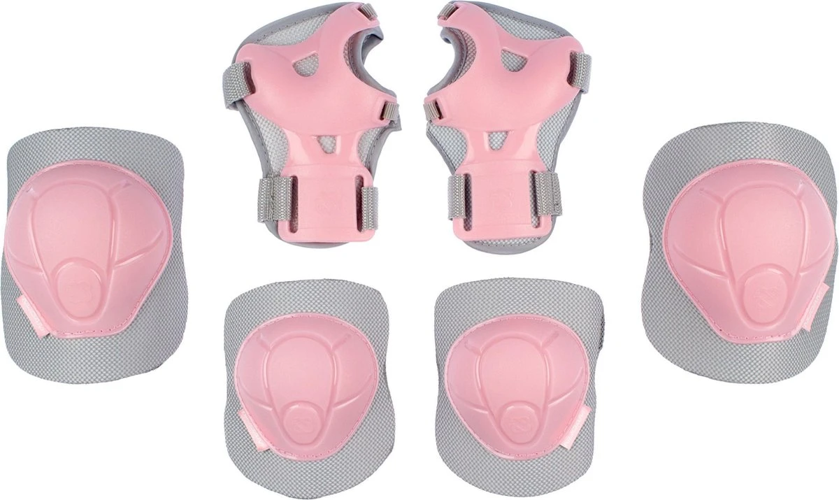 Nijdam Skate Beschermset Kinderen - Concrete Rose - Roze/Grijs - L 1 Nijdam Skate Beschermset Kinderen - Concrete Rose - Roze/Grijs - L
