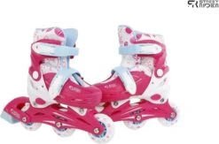 Street Rider Inline Skates - Verstelbaar - Hardboot Skeeler - Roze/ Wit - Maat 27/30 -NIJDAM Sport & Spel Winkel 1200x794 2