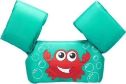 Merkloos Zwemvest Kinderen - Krab Groen | 2 - 6 Jaar | 15 - 25kg | Veilig Zwemmen | Zwemband | Reddingsvest | Kidzstore.eu