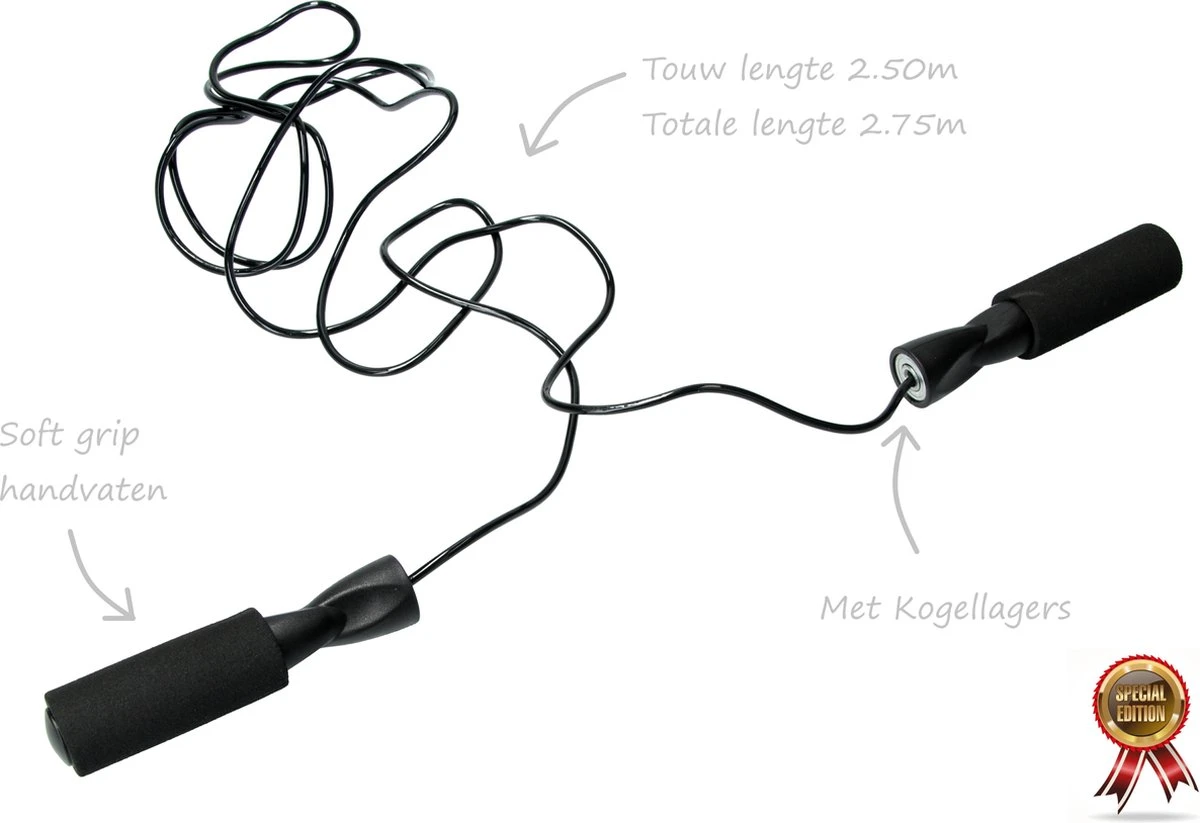 Kaytan Professioneel Springtouw - Met Kogellager - 2.5m 2 Kaytan Professioneel Springtouw - Met Kogellager - 2.5m - Afbeelding 2