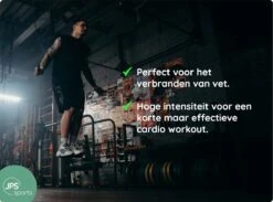 JPS Sports® Springtouw - Speedrope - Kinderen & Volwassenen - Met Opbergtas - Verstelbaar - Zwart -NIJDAM Sport & Spel Winkel 1200x888 1