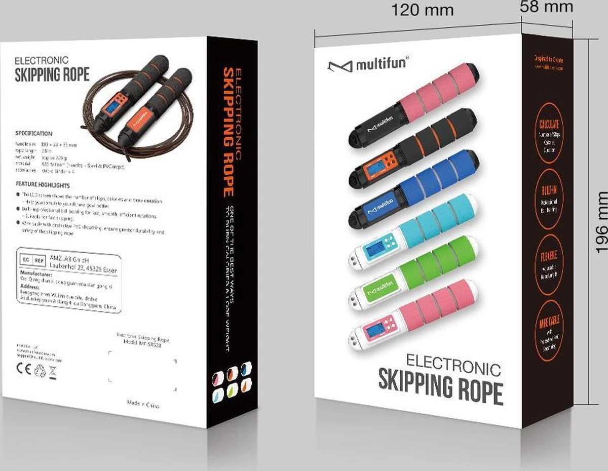 Multifun Digitaal Springtouw Met Teller - Voor Volwassenen En Kinderen - 2,8m - Fitness 5 Multifun Digitaal Springtouw Met Teller - Voor Volwassenen En Kinderen - 2,8m - Fitness - Afbeelding 5