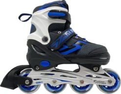 Street Rider Inline Skates - Verstelbaar - Skeeler - Blauw/ Zwart - Maat 31/34