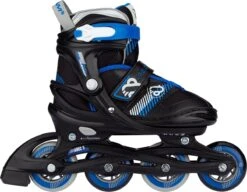 Nijdam Inline Skates Verstelbaar - Go Crossing - Zwart/Blauw - 33-36