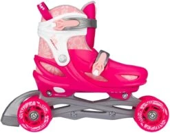 Nijdam 3-in-1 Inline Skates Verstelbaar - Floral Switch - Fuchsia/Wit/Roze/Zilvergrijs - 25-28 -NIJDAM Sport & Spel Winkel 1200x944 2