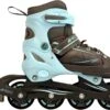 AMIGO Fuse Inlineskates - Skeelers Voor Jongens En Meisjes - Zwart/Lichtblauw - Maat 30-33