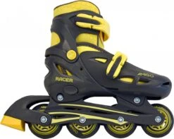 AMIGO Racer Inlineskates - Skeelers Voor Jongens En Meisjes - Zwart/Geel - Maat 34-37
