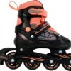AMIGO Fuse Inlineskates - Skeelers Voor Jongens En Meisjes - Zwart/Oranje - Maat 34-37