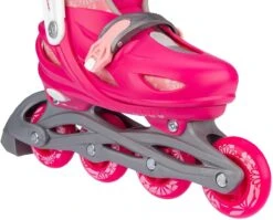 Nijdam 3-in-1 Inline Skates Verstelbaar - Floral Switch - Fuchsia/Wit/Roze/Zilvergrijs - 25-28 -NIJDAM Sport & Spel Winkel 1200x966