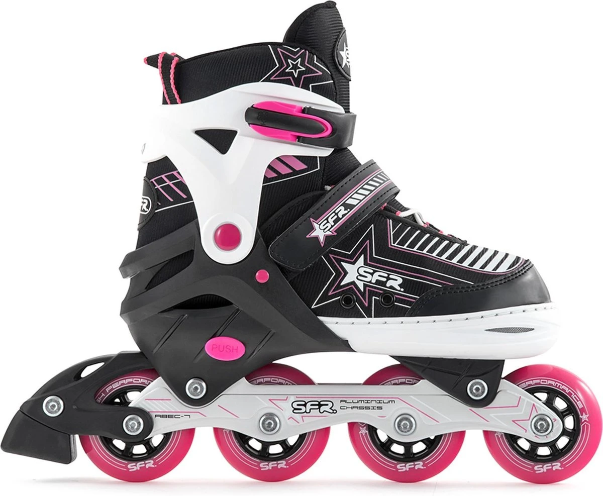 SFR Pulsar Verstelbare Inline Skates - Maat 30.5-34 - Roze 1 SFR Pulsar Verstelbare Inline Skates - Maat 30.5-34 - Roze