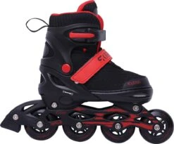 Street Rider Inline Skates - Verstelbaar - Skeeler - Rood/ Zwart - Maat 33/37