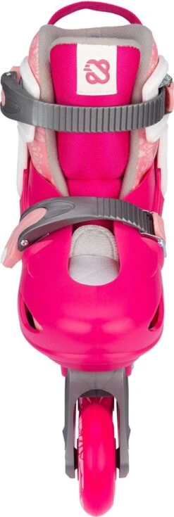 Nijdam 3-in-1 Inline Skates Verstelbaar - Floral Switch - Fuchsia/Wit/Roze/Zilvergrijs - 25-28 -NIJDAM Sport & Spel Winkel 403x1200