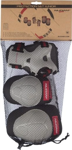 Nijdam Beschermset Junior - Vulcano - Zwart/Grijs/Rood - S 13 Nijdam Beschermset Junior - Vulcano - Zwart/Grijs/Rood - S -NIJDAM Sport & Spel Winkel 577x1200