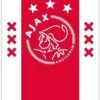 Ajax® Ajax- Handdoek Wit Rood Wit AFC Ajax 50x100cm