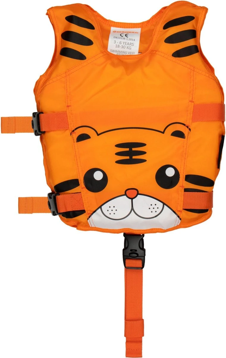 Waimea Zwemvest Dier - 3-6 Jaar - 18-30 Kg - Oranje/Zwart/Wit 1 Waimea Zwemvest Dier - 3-6 Jaar - 18-30 Kg - Oranje/Zwart/Wit