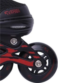 Street Rider Inline Skates - Verstelbaar - Skeeler - Rood/ Zwart - Maat 28/32 -NIJDAM Sport & Spel Winkel 845x1200