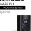 Giddle® - Draagbare Elektrische Fietspomp Met 4000mAh Powerbank - Alles-in-1 Luchtcompressor - Meest Compact - Draadloos