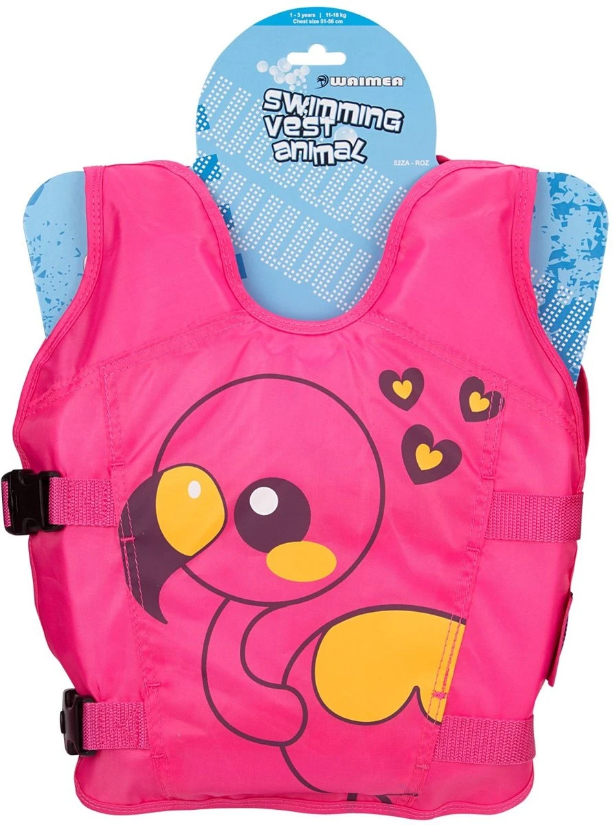 Waimea Zwemvest Dier - 3-6 Jaar - 18-30 Kg - Roze/Oranje/Zwart 7 Waimea Zwemvest Dier - 3-6 Jaar - 18-30 Kg - Roze/Oranje/Zwart - Afbeelding 7