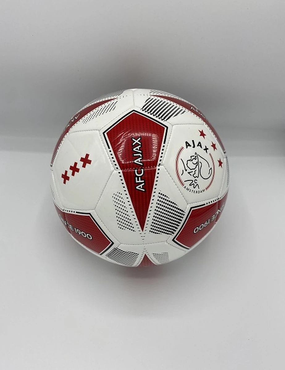 Ajax Voetbal Wit - Rood Stip Since 1900 - Ajax Amsterdam - Eredivisie - Champions Leaqeau - 2 Ajax Voetbal Wit - Rood Stip Since 1900 - Ajax Amsterdam - Eredivisie - Champions Leaqeau - - Afbeelding 2